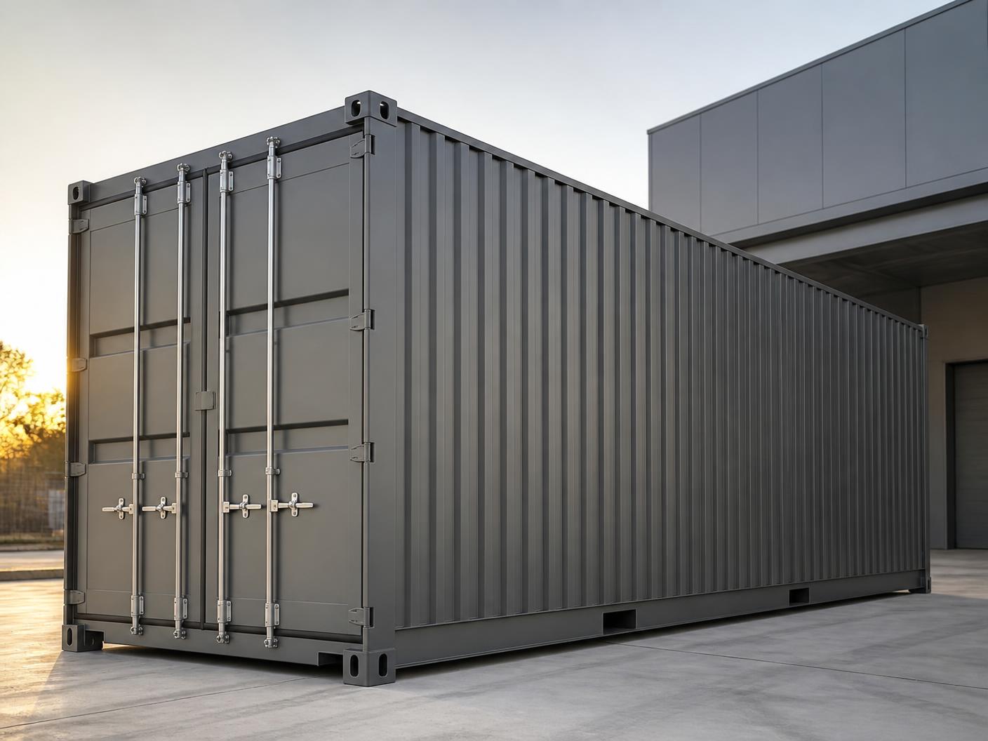 Contenedor High Cube en presentación industrial